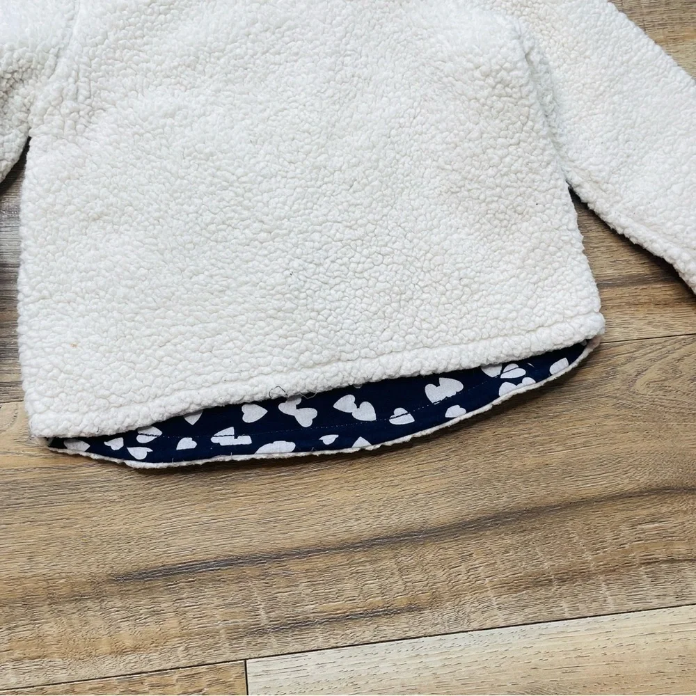 Gap Sherpa Crew Neck Sweatshirt In Ivory for Toddler Girls